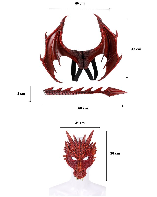 Déguisement Dragon Diable Rouge | 1 à 3 pièces - DragonFinity