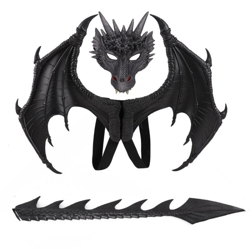 Déguisement Dragon Halloween Noir | 1 à 3 pièces - DragonFinity