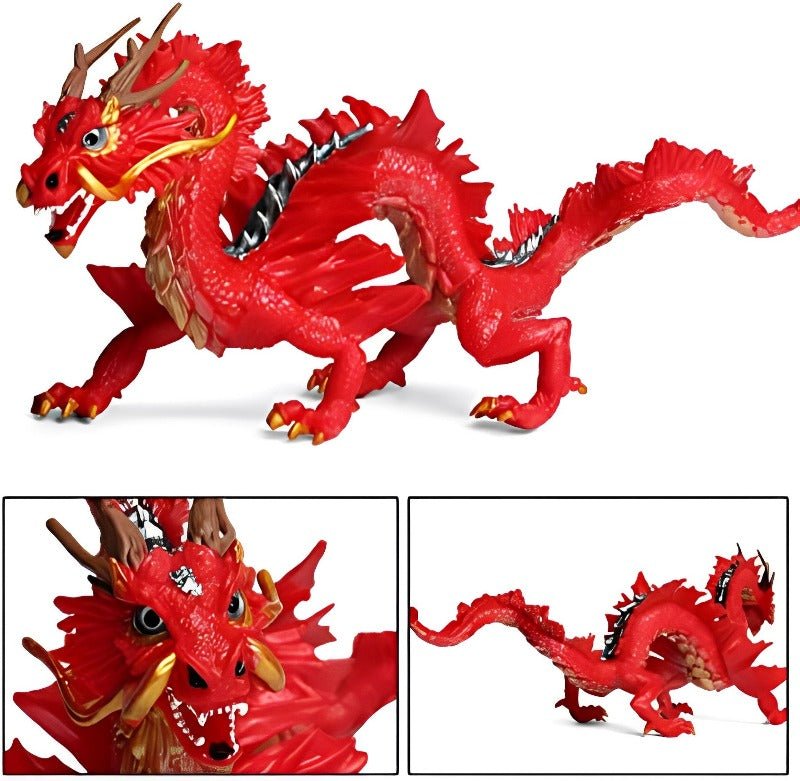 Figurine Dragon Chinois Rouge Serpent | Plastique - DragonFinity