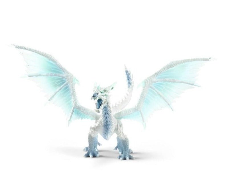 Figurine Dragon Glace Loup | Blanc Bleu - DragonFinity