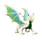 Figurine Dragon Mystique | Blanc Vert Bleu - DragonFinity