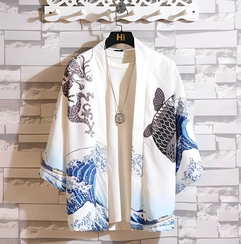 Kimono Dragon Aqueux Blanc Mixte - DragonFinity