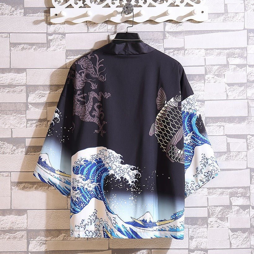 Kimono Dragon Aqueux Noir Mixte - DragonFinity