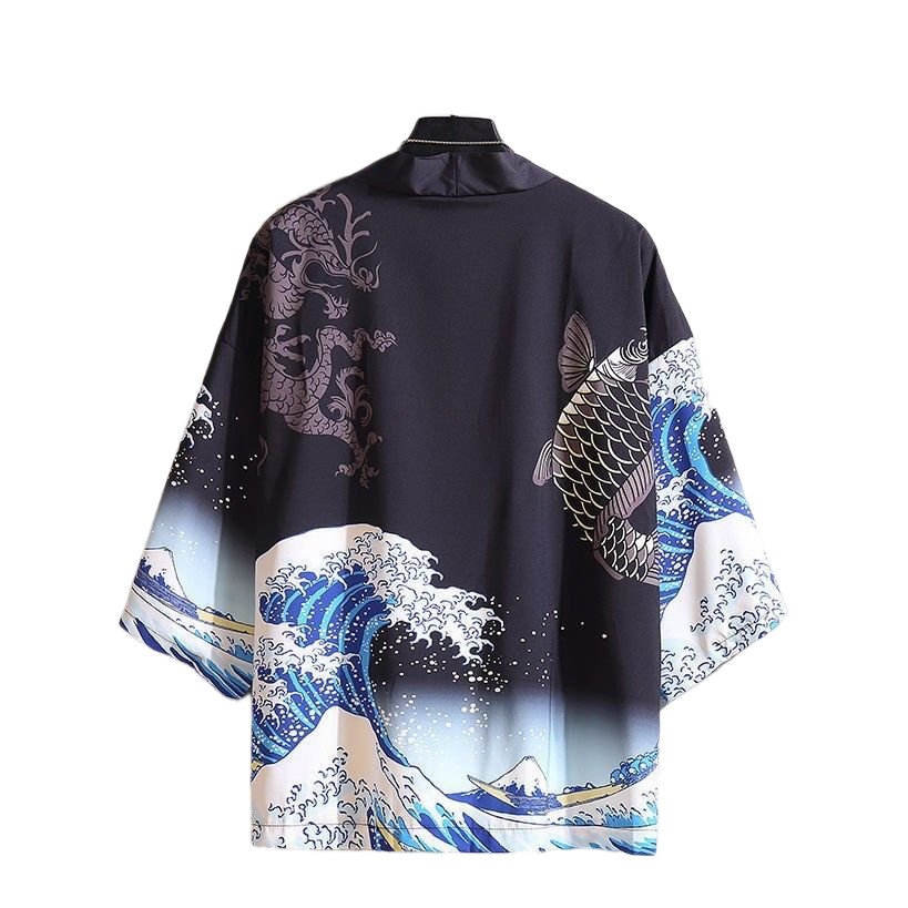 Kimono Dragon Aqueux Noir Mixte - DragonFinity