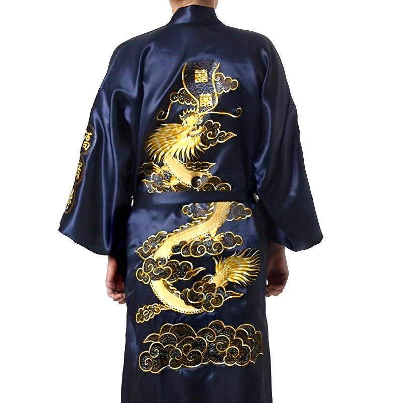 Kimono Dragon Chinois Doré | Satin 6 Couleurs - DragonFinity