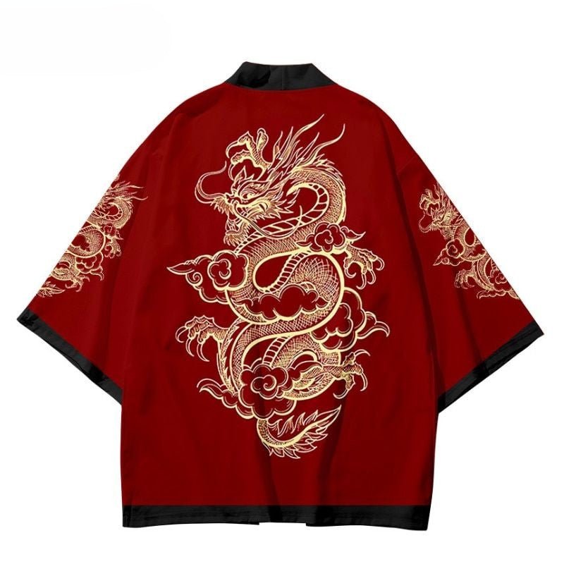 Kimono Dragon Rouge Impérial | Polyester - DragonFinity