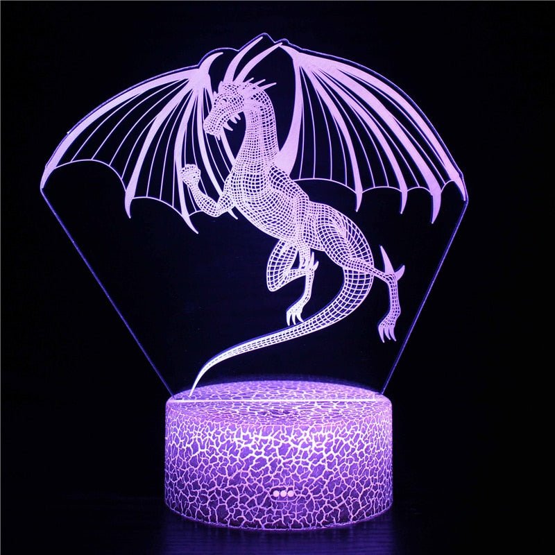 Lampe LED 3D Dragon Bagarreur | 16 / 7 Couleurs - DragonFinity