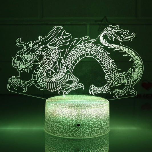 Lampe LED 3D Dragon Chinois |  7 / 16 Couleurs - DragonFinity