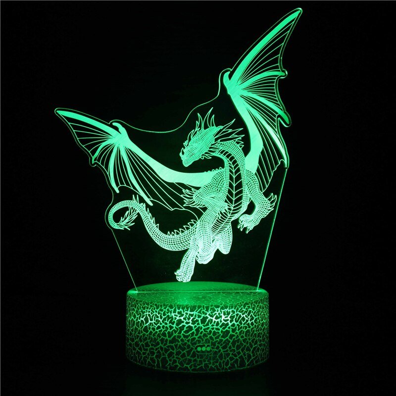 Lampe LED 3D Dragon Esquive | 16 / 7 Couleurs - DragonFinity