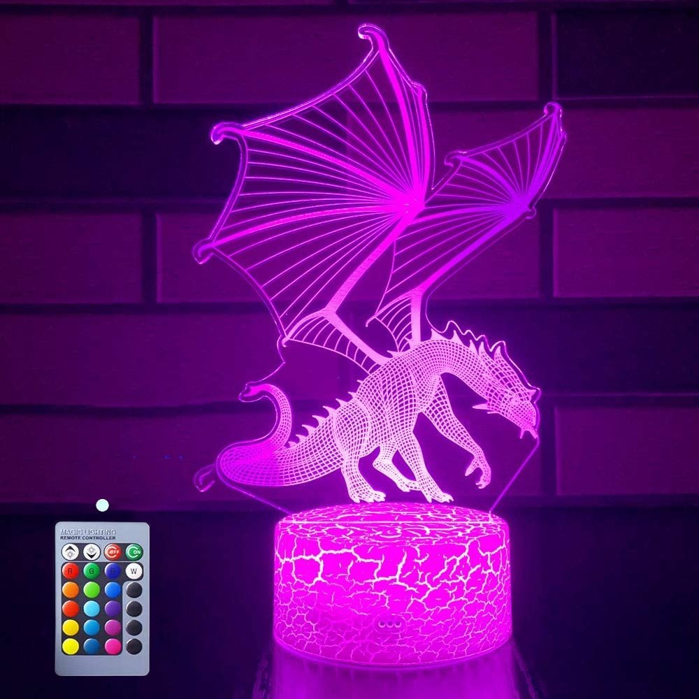Lampe LED 3D Dragon Prédateur | 16 / 7 Couleurs - DragonFinity
